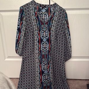 Tribal Print Tunic Dress
